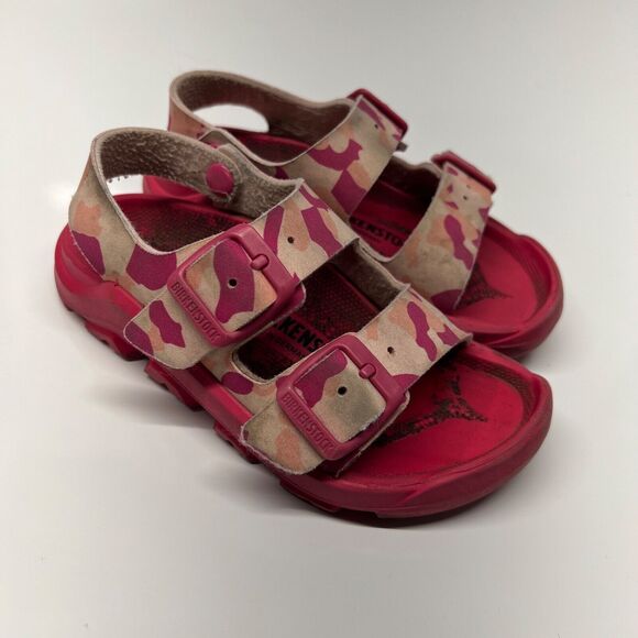 Birkenstock Kids Mogami Birko-Flor Sandal Camo Rose Size Children's 9 27 Narrow - Picture 1 of 10